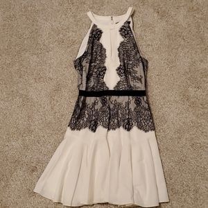BCBG Midi dress with black lace